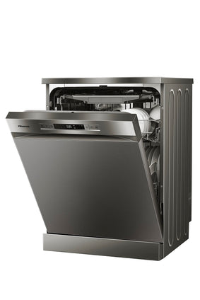 Hisense Dishwasher Free Standing 13 Place Setting With 8 Programs Silver – HS622E90G – 1 Years Full & 5 Years Compressor Warranty.