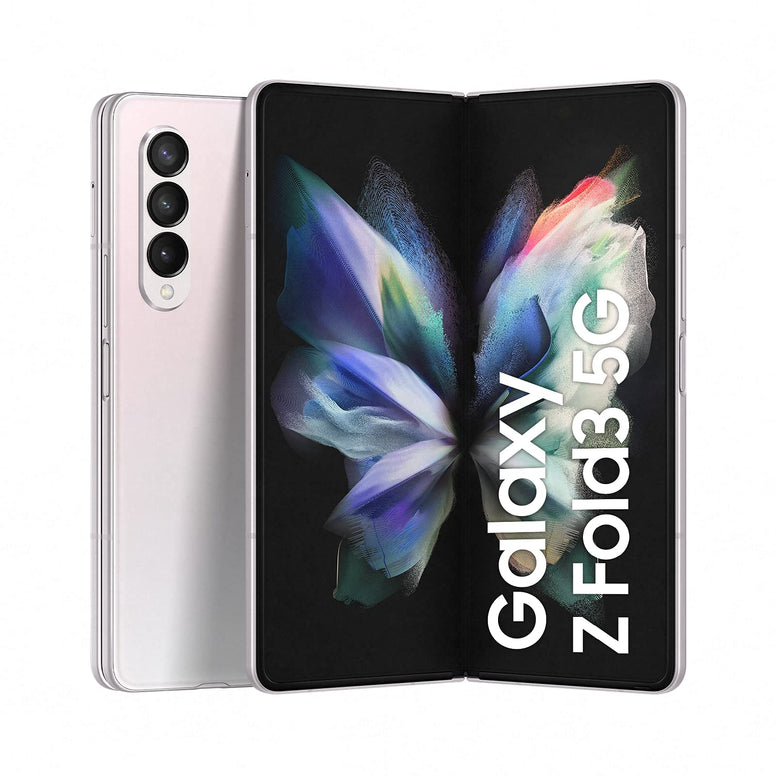 SAMSUNG Galaxy Z Fold3 5G Dual SIM and eSIM Smartphone, 512GB Storage and 12GB RAM, Phantom Silver (UAE Version)