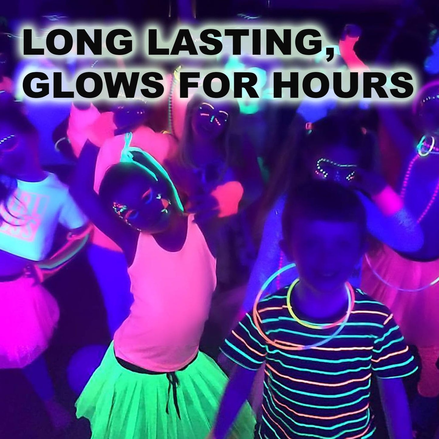 Glow Sticks - Assorted Brightly Coloured Luminous Party Sticks, Available in 6 Colours, Neon UV Accessories, Hanging Chord Included, Glow in the Dark Light Sticks (6 Pack, 6'' Glow Sticks)