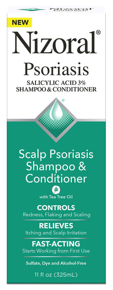 Nizoral Psoriasis Shampoo and Conditioner 11 Fl Oz, Scalp Psoriasis 2-in-1 Shampoo and Conditioner