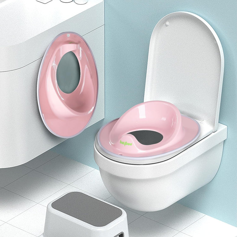 Baybee TinyTrek Potty Seat for Kids Toilet Seat | Baby Potty Training Seat Chair, Fits Round & Oval Toilets, Non-Slip with Splash Guard Seat for 1-8 Years Kids Boys Girls (Pink)