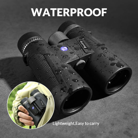 Bestrip 12x42 Binoculars for Adults with Tripod, Compact Waterproof Binoculars for Bird Watching Outdoors Hunting Gifts for Men