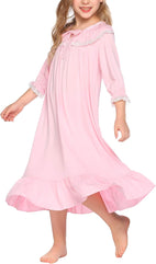 Ekouaer Girl's Soft Princess Nightgowns Sleep Shirt