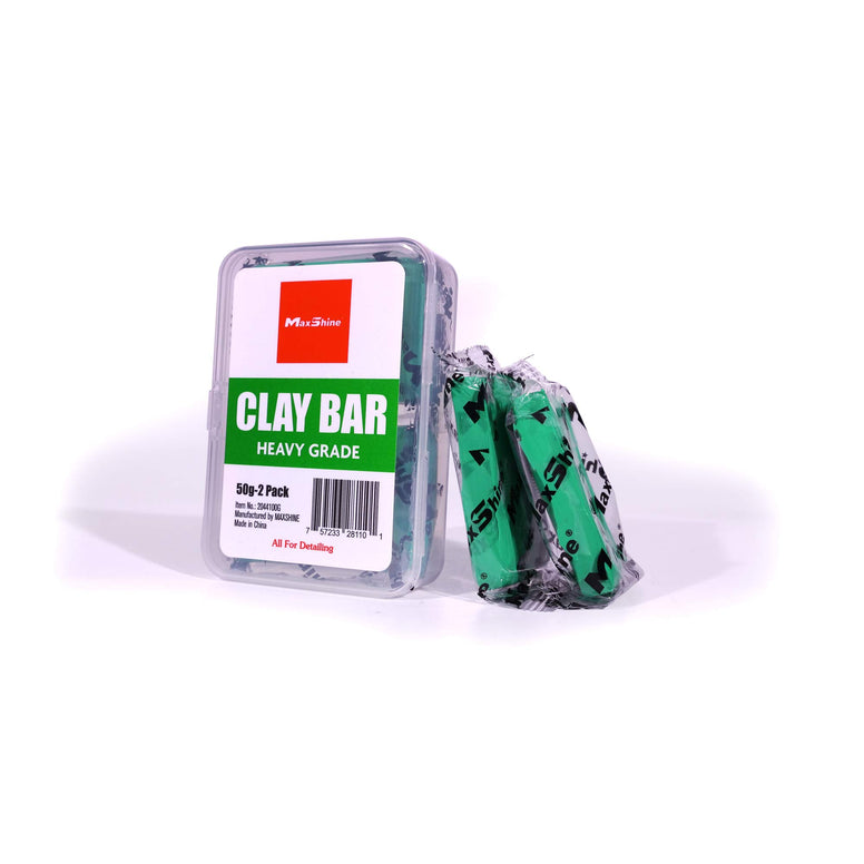 Maxshine Detailing Clay Bar 2pack 100g(2x50g) Car Detailing Bars, Heavy Grade Material-Clean Wash Green Bars and Remove Surface Contaminants Easily Green Clay Bar