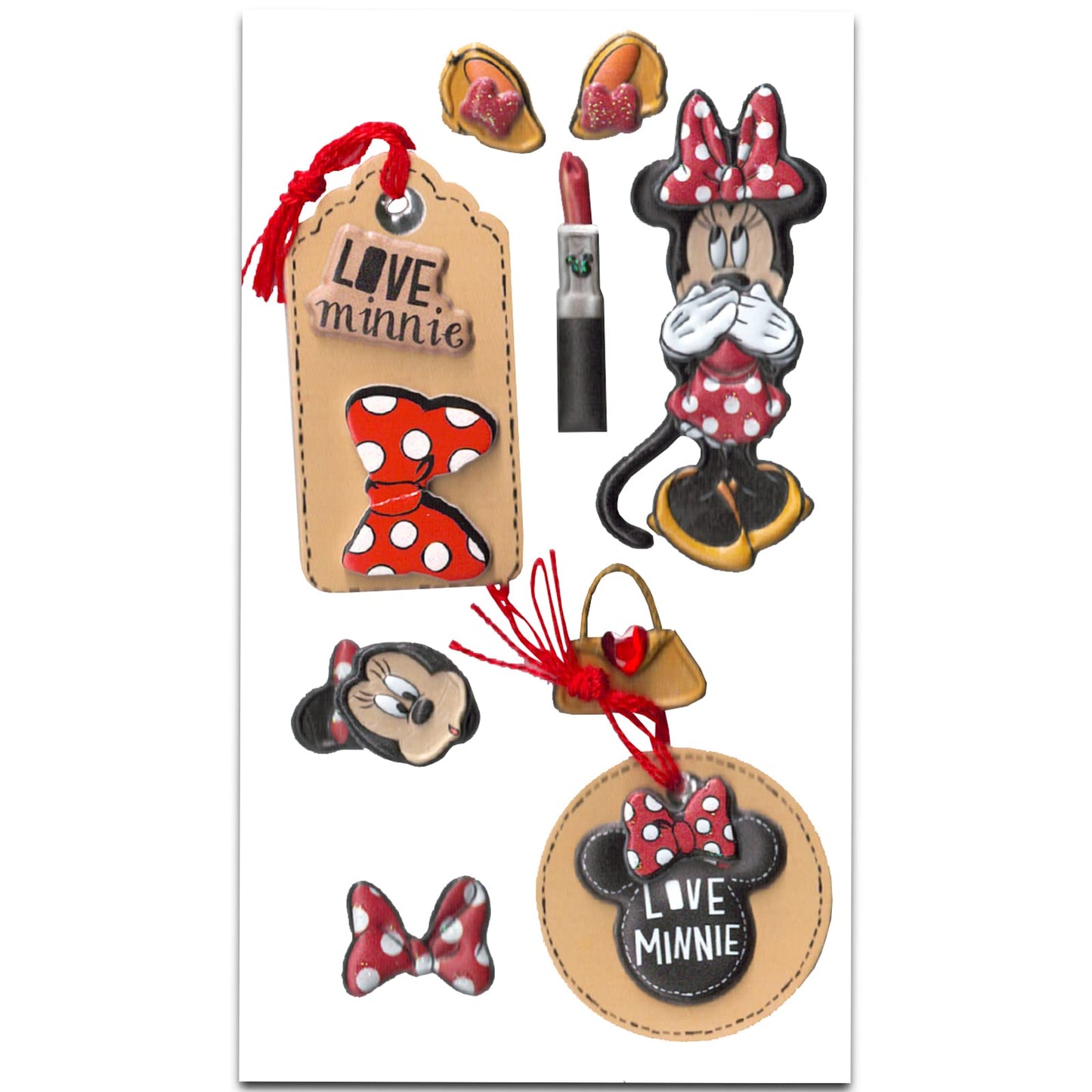 Disney Mickey and Minnie Mouse Keychain Set - Disney 2 Pc Keychain Bundle Featuring Mickey and Minnie for Kids, Men, Women Plus Stickers and More (Mickey and Minnie Party Favors)