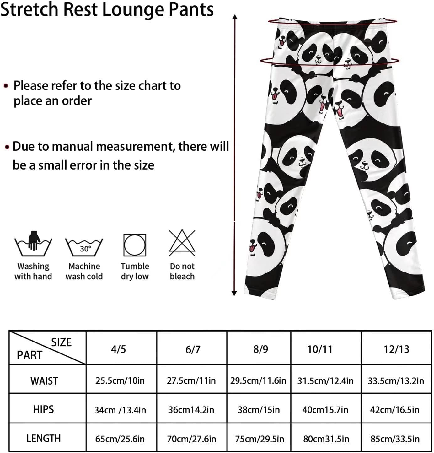 COEQINE Girls’ Leggings, Yoga Pants Activewear Legging High Waist Active Pants Size for 4-13 Years Kids Teens