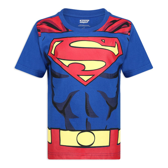 DC Comics Justice League Boys’ 4 Pack T-Shirts for Toddler and Little Kids– Blue/Red/Green/Gray 2Y