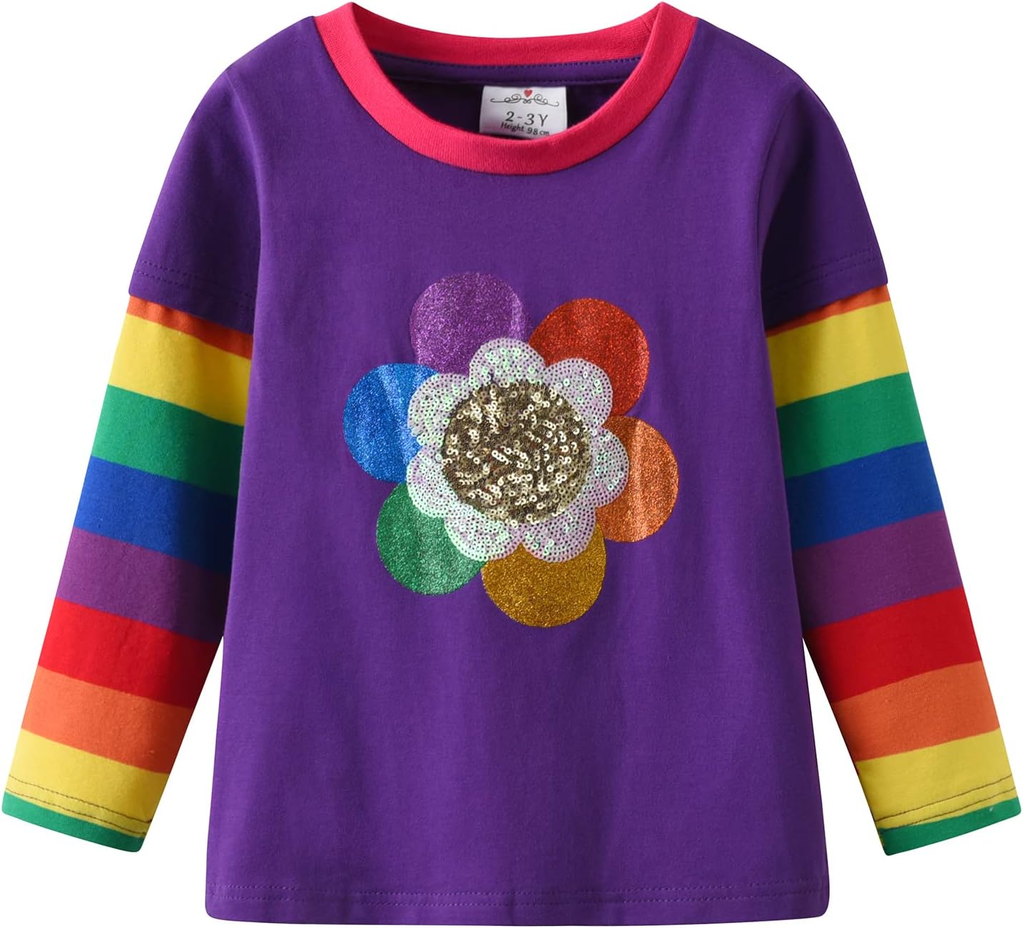 VIKITA Little Girls Cute Flower Long Sleeve T-Shirt Top for 1-8 Years