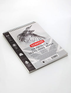 Derwent Sketch Pad A4 Portrait, Drawing & Writing, 30 Sheets, Acid-Free Paper, Wirebound Spine, Professional Quality, 2300139