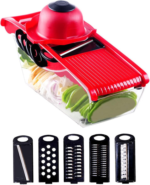 Timber Kitchen 10 in 1 Vegetable Chopper, Multifunctional Mandoline Slicer Dicer Household Kitchen Manual Julienne Grater Cutter for Onion, Garlic, Carrot, Potato, Tomato, Fruit, Salad