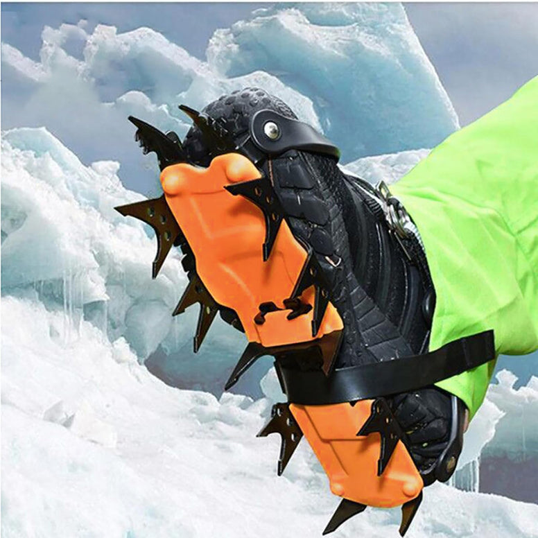 AIROKA Anti-Slip Ice Claws, Adjustable Length Bundle Ice Claws, High Manganese Steel Ice Claws, Suitable for Climbing, Mountaineering, Skiing, Hiking and Other Activities of Winter Wear Equipment