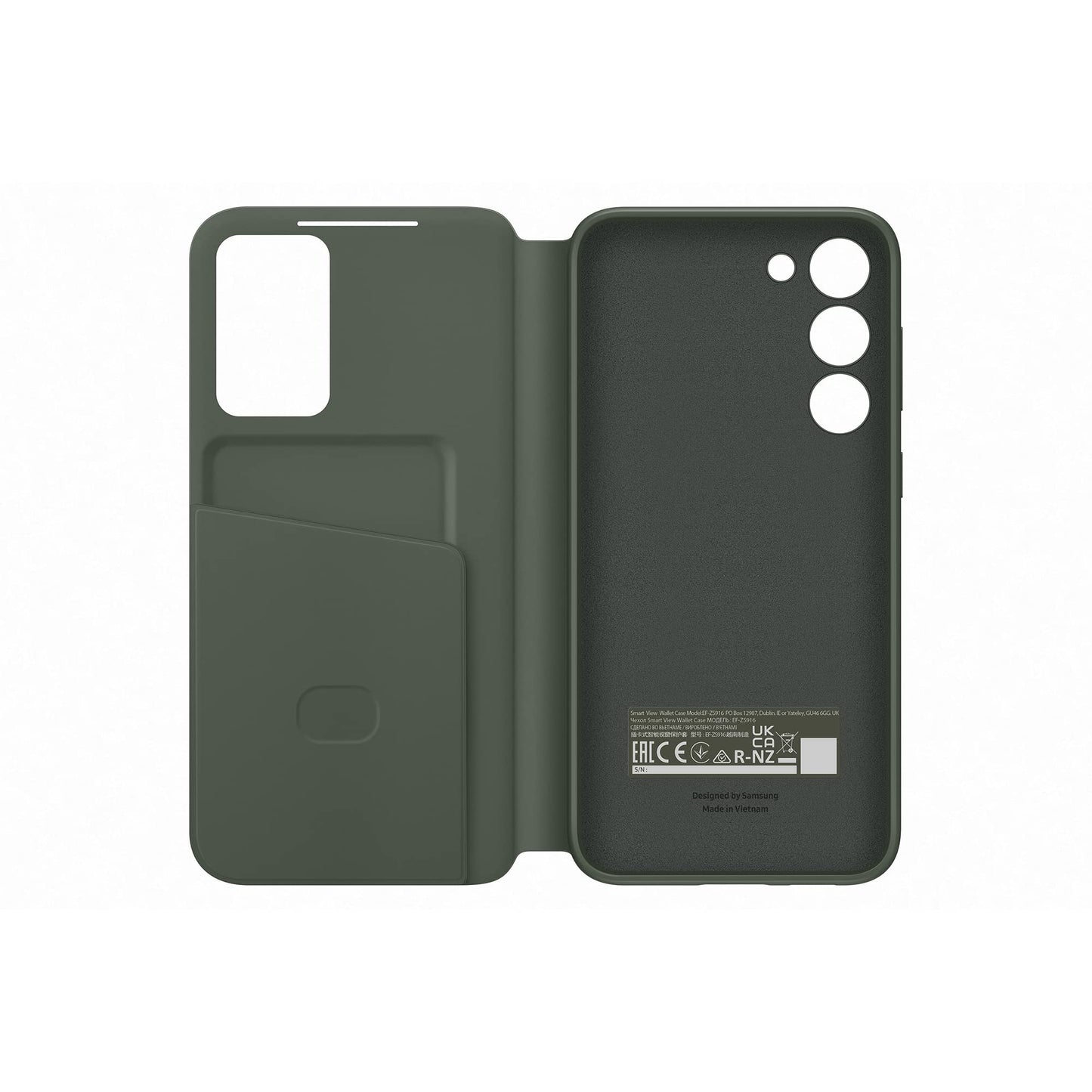 SAMSUNG Galaxy S23+ Smart View Wallet Case Khaki, Navy, EF-ZS916CGEGWW