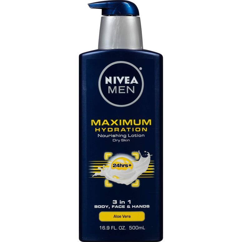 NIVEA Men Maximum Hydration 3 in 1 Nourishing Lotion 16.9 Fl Oz