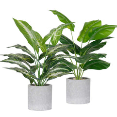 Der Rose 2 Pack Fake Plants Artificial Potted Faux Plants Indoor for Office Desk Home Farmhouse Decor…