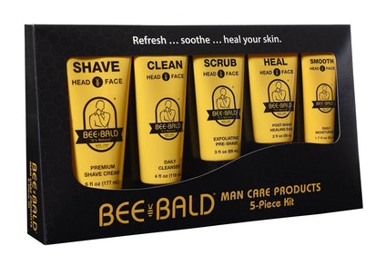 Bee Bald 5 Piece Daily Skin Care Regimen Kit
