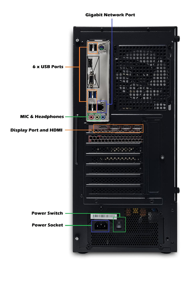 2FR RGB Gaming PC - Intel i5-12400F, 16GB DDR4, Nvidia RTX 3050, 1TB NVME M.2 SSD, RGB CPU Case, Windows 10 pro, 1 Year Warranty (T-266 V2) (i5-12400F/RTX3050)