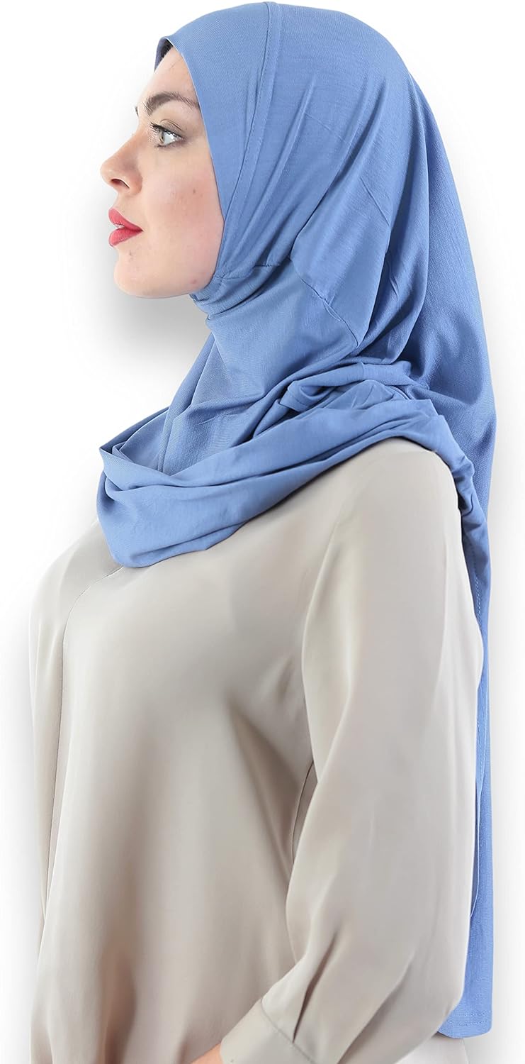 Avanos Easy Wear Soft Hijab for Women, Instant Hijab Long Scarf, Jersey Turbans Prayer Muslim Abayas Dress Clothes Jilbab