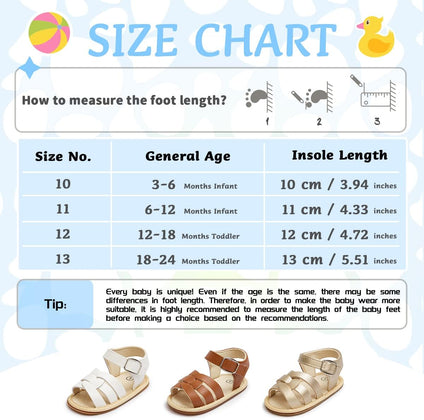 ohsofy Baby Girls Boys Sandals Infant Summer Beach Shoe Outdoor Casual Flower Slipper Rubber Sole Toddler First Walker Princess Dress Flats