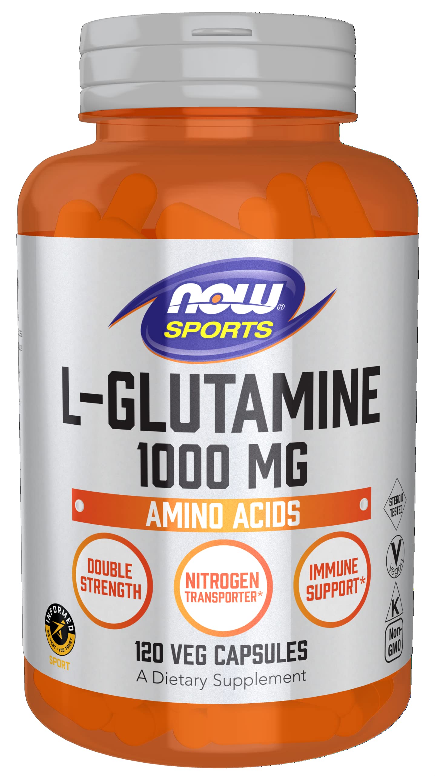 NOW Sports L-Glutamine 1000mg 120 vcaps