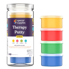 Special Supplies Therapy Putty for Kids and Adults - Resistive Hand Exercise Therapy Putty Kit, Set of Four Strengths, 3 Ounces of Each Putty