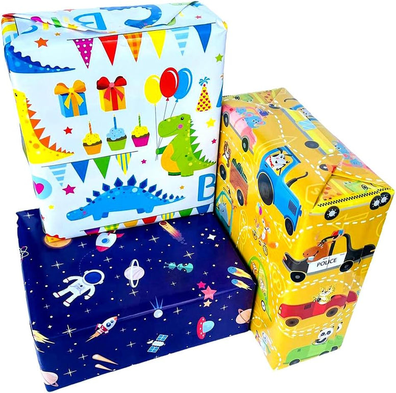 Premify Gift Wrapping Paper Roll, Gift Wrap for Birthday, Party Etc. Kids Gift Wrapping 6 Sheets (Size 20 X 28 Inches)