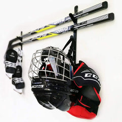 Hockey Stick Rack, Wall Storage Hockey Stick Display Holder/Hanger - Multi-Purpose - Hang Your ice Hockey Skates, Helmet, Gloves, Sticks Pads and Other - Great for Home or Office Wall Mount