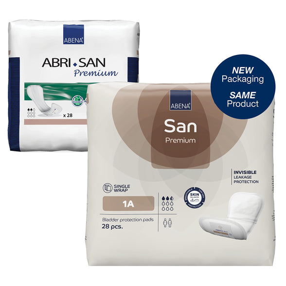 Abena San 1A Premium Incontinence Pads Women and Men. Suitable to be Used as Sanitary Pads, Incontinence Pads Men, Postpartum Pads, Panty Liners, Pads for Women | 200ml Absorbency | 28 Pack |