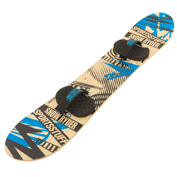 Sportsstuff Snow Ryder Hardwood Snowboard with Velcro Bindings, Mulitple