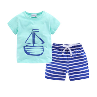Mud Kingdom Little Boys Short Clothes Sets Beach Outfits Holiday 12 Months