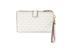 Michael Kors Jet Set Travel Double Zip Wristlet - Signature PVC