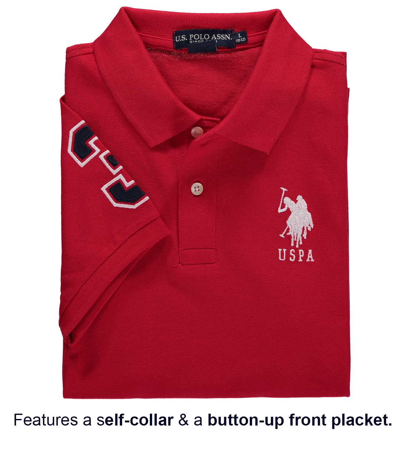 U.S. Polo Assn. Boys' Classic Polo Shirt, Multi (10-12 Boys)