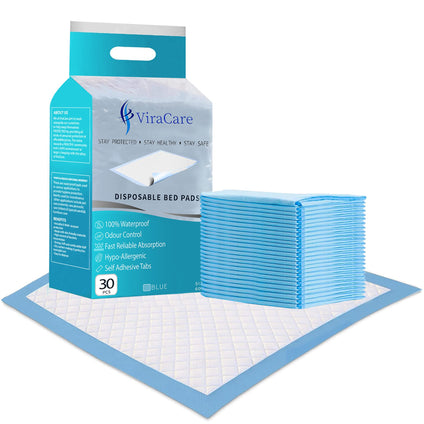 30 x Incontinence Bed Pads | Incontinence Bed Sheets | Disposable Bed Mats for Incontinence | Bed Protectors Kids & Adults | Maternity Bed Mats | Size 60×60cm (1 Pack of 30)