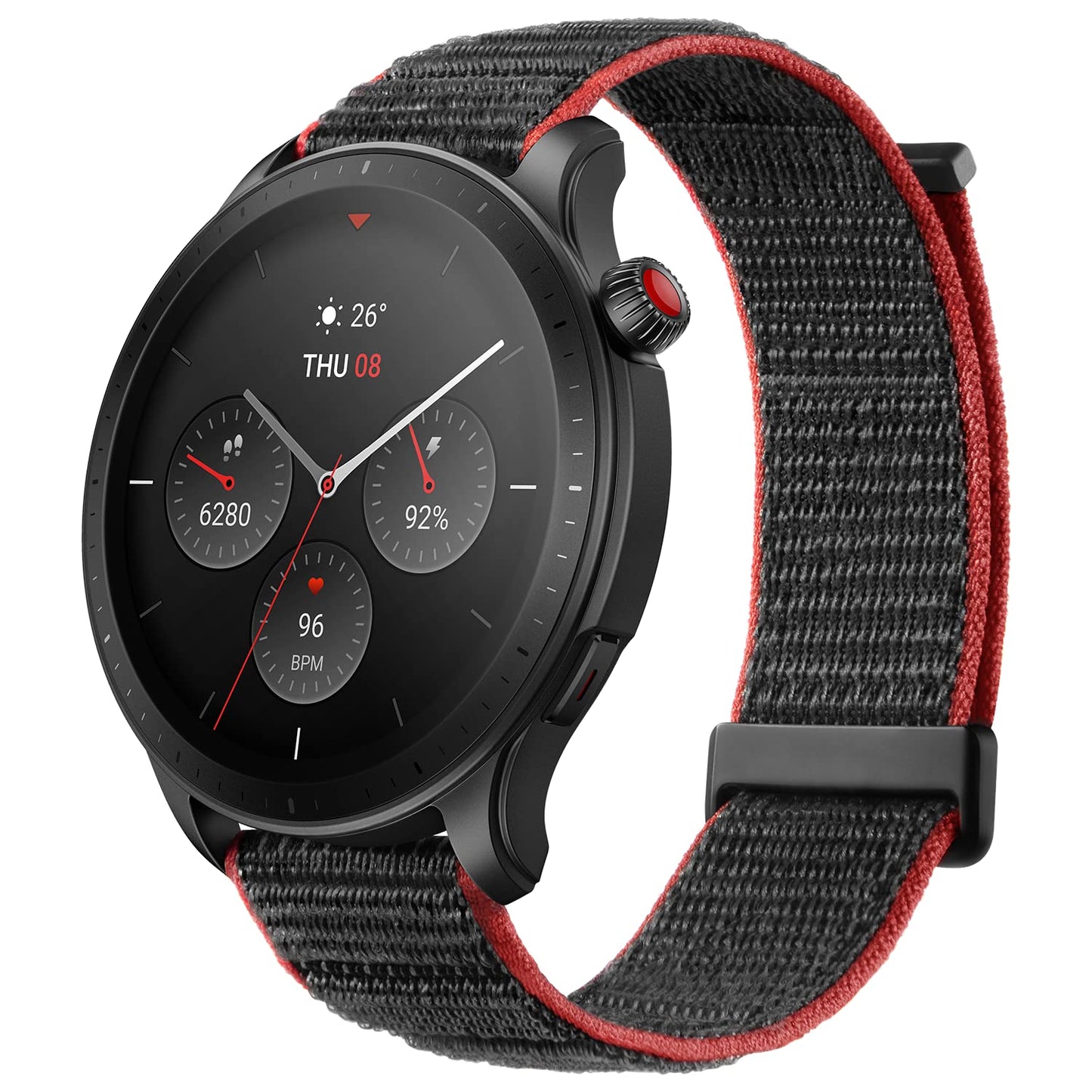 Amazfit GTR 4 Smart Watch for Men - Android iPhone Compatible, Dual-Band GPS, Alexa Built-In, Bluetooth Calls, 150+ Sports Modes, 14 Day Battery Life - Available in RACETRACK GREY and BLACK/GREY