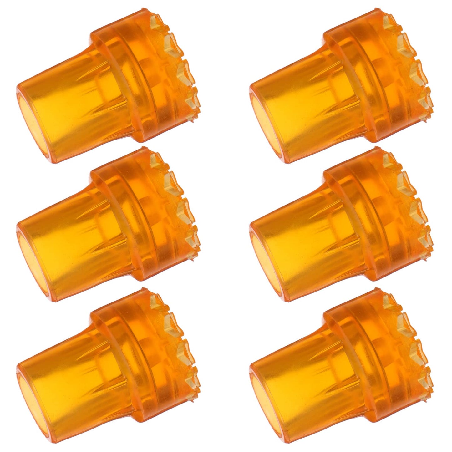 Anti Skid Rubber Crutch Tips: 6Pcs Non Slip Tire Grain Cane Pads Crutch and Walker Accessories for Canes Orange