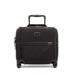 TUMI - Alpha 3 Carry-On 4 Wheeled Laptop Compact Brief Briefcase - 15 Inch Computer Case for Men and Women, Black, One_Size