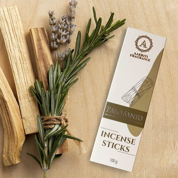 Aakriti Gallery 100 Gram Pack Natural Premium Aroma Organic Hand Rolled Masala Incense Sticks… (Palo Santo)