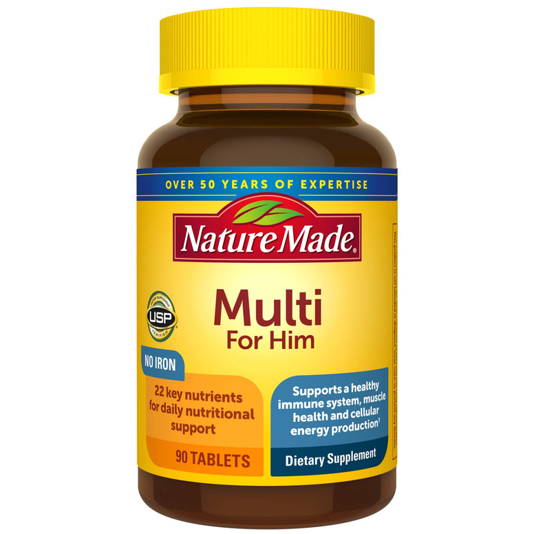 Nature Made Men's Vitamin Tablets For Daily Nutritional Support - 90 Count Multi