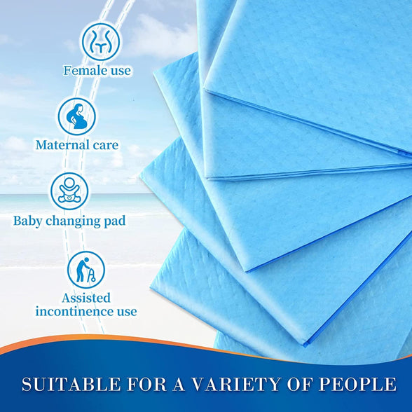 40-Pieces Packed in 4 Pouches Cherry Medical Supply 60 cm x 90 cm XL Disposable Underpads, Incontinence Pads, Chux, Bed Covers, Puppy Training Thick, Super Absorbent Protection for Kids Adults Elderly