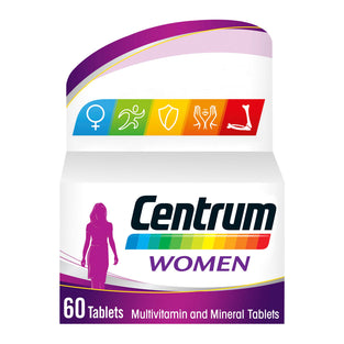 Centrum Pfizer, Multivitamin Tablets for Women, Pack of 60 Tablets