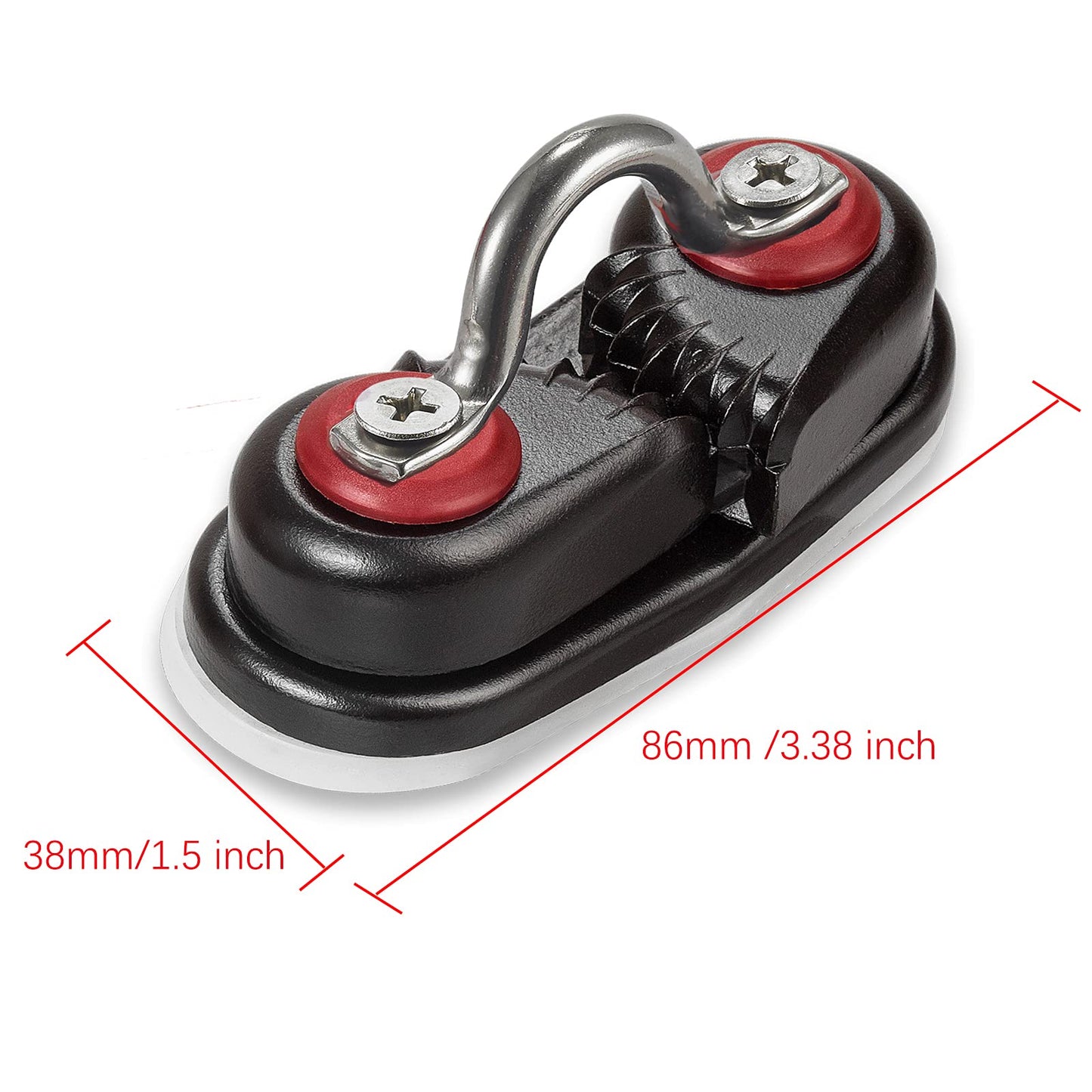 GANGUOLA Cam Cleats, Rope Cleats, Ball Bearing Fast Entry Cam Cleats for Line Sizes Upto 5/8 Inch, Aluminum, Sailing Sailboat Kayak Canoe Dinghy Accessories(2 PCS)