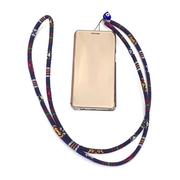 Alwan Mobile Necklace with an Evil Eye Charm - EE3991RDDBL