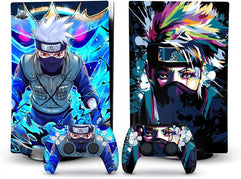 Toxxos PS5 Skin Disc Edition Anime Console and Controller Vinyl Cover Skins Wraps for Playstation 5 Disc Version CD-ROM version blue
