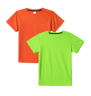 DaniChins Boys Athletic Short-Sleeve Shirt Active Mesh Tee Loose Sports T-Shirt (S)