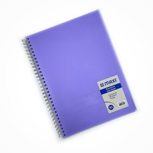 Maxi Wire Polypropylene Executive Notebook B5 80 Sheets, Assorted