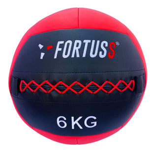 FORTUSS Wall Ball 6 KG – Durable & Well Balanced Soft Medicine Ball – Full Body Dynamic Workout, Core Strength, Stretching, Partner Toss – Color Coded Weights 4, 6, 8, 10 KG