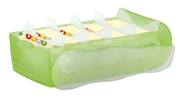 HAN 998-603, CROCO Flashcard Index Box. For learning vocabulary in an ingeniously simple way, A8, translucent green