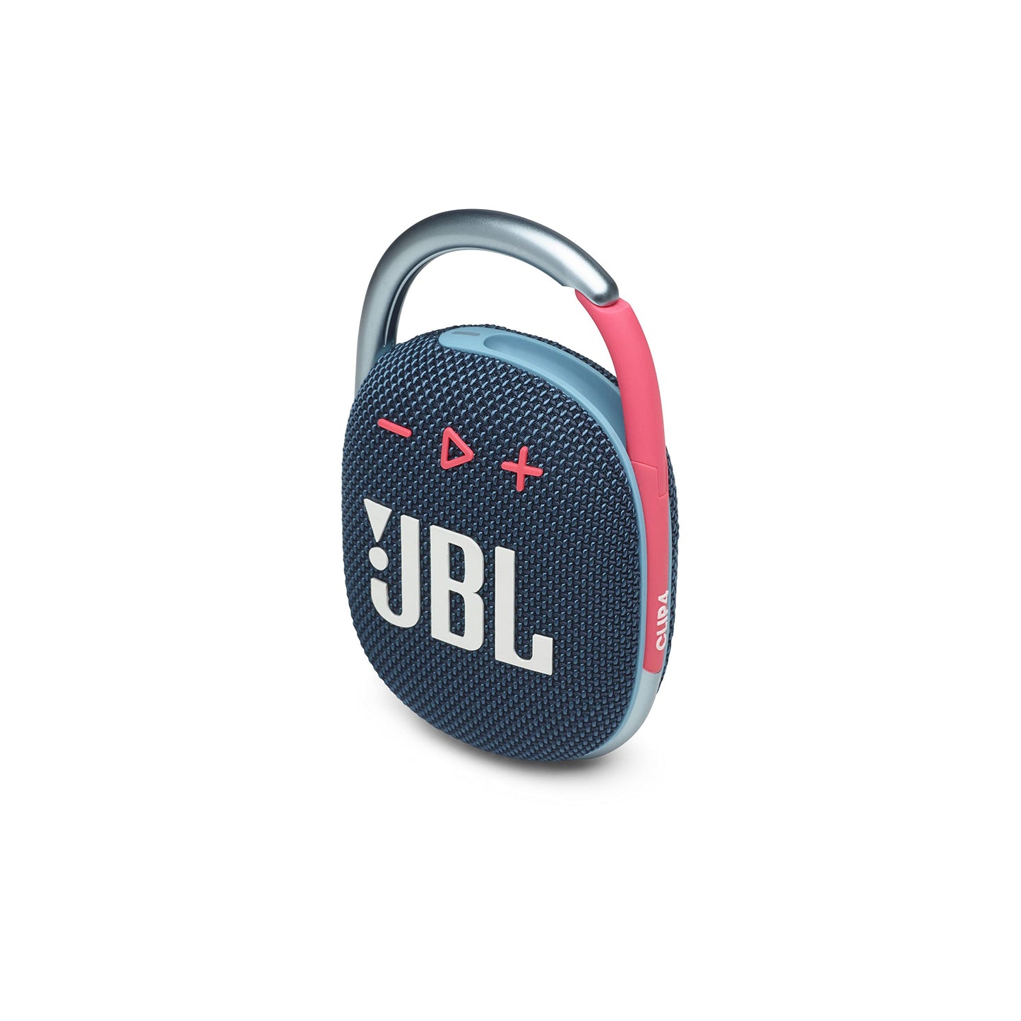 JBL Clip 4 Portable Bluetooth Speaker, JBL Pro Sound, Punchy Bass, Ultra-Portable Design, Integrated Carabiner, Clip Everywhere, IP67 Waterproof + Dustproof,Blue/Pink, JBLCLIP4BLUP