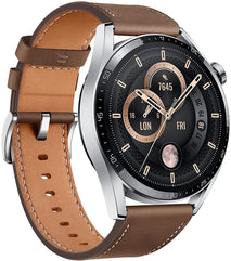 Huawei Watch GT 3 46mm Smartwatch - Durable Battery Life, All-Day SpO2 Monitoring, Bluetooth Calling, Brown