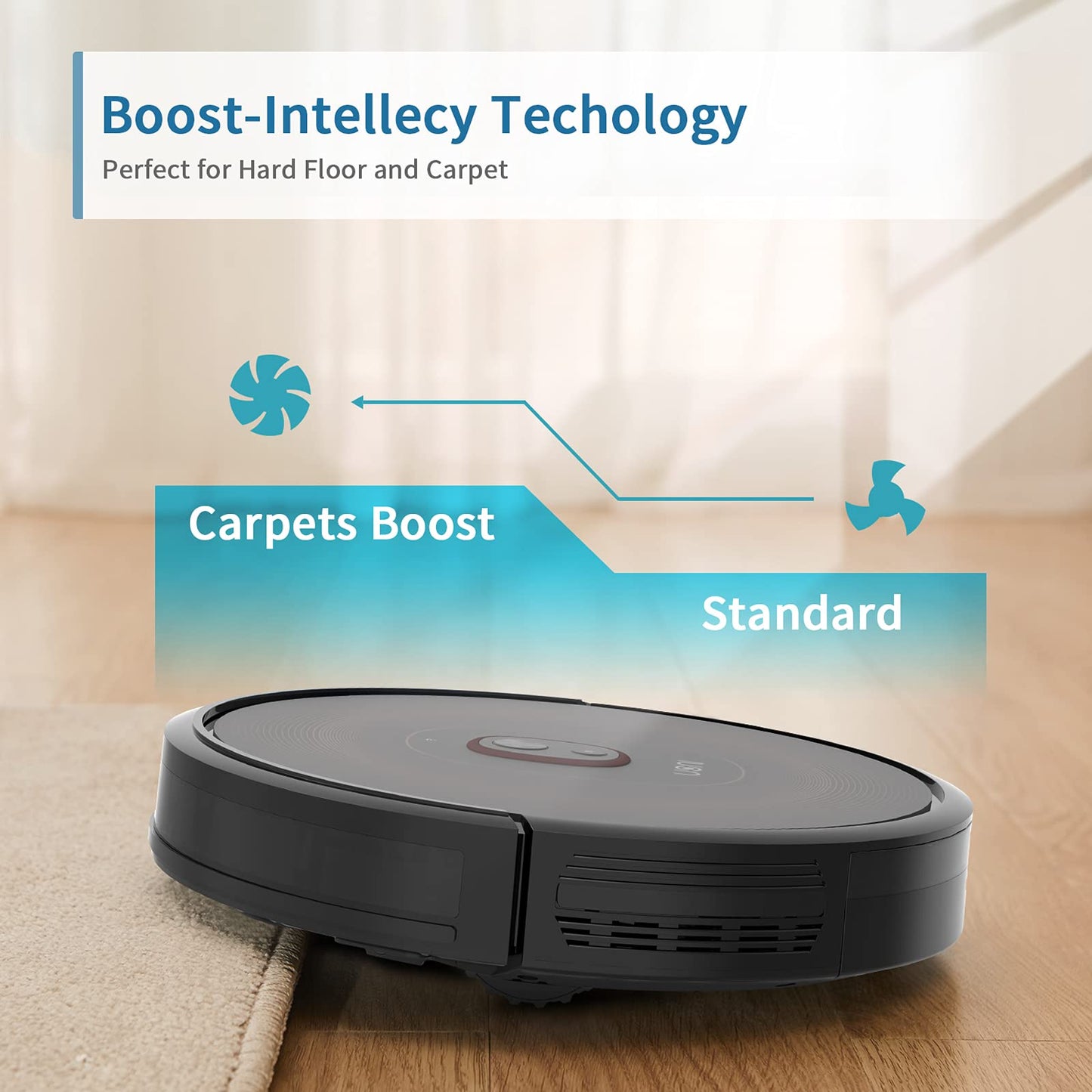 Uoni S1 Robot Vacuum Cleaner, Works with Alexa, Quiet, Super-Thin, 2000Pa Strong Suction, Wi-Fi Connected, Self Charging Robotic Vacuum Cleaner, Ideal for Pet Hair, Hard Floors and Carpets(Black)