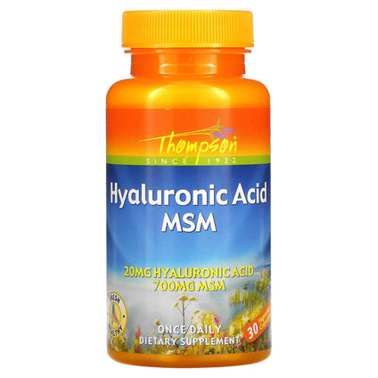 Thompson, Hyaluronic Acid - MSM, 30 Veggie Caps